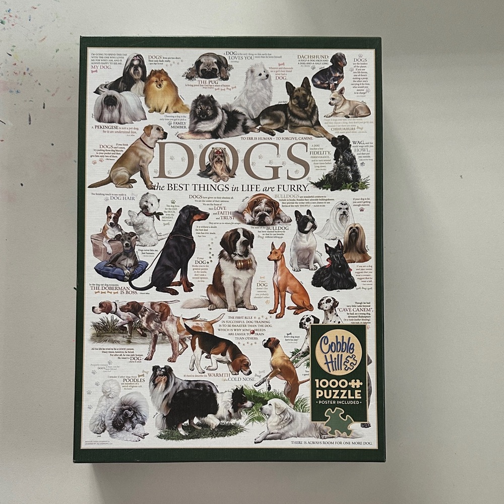 Cobb Hill by New Balance Dogs Illustrated Puzzle - Green, White, Brown